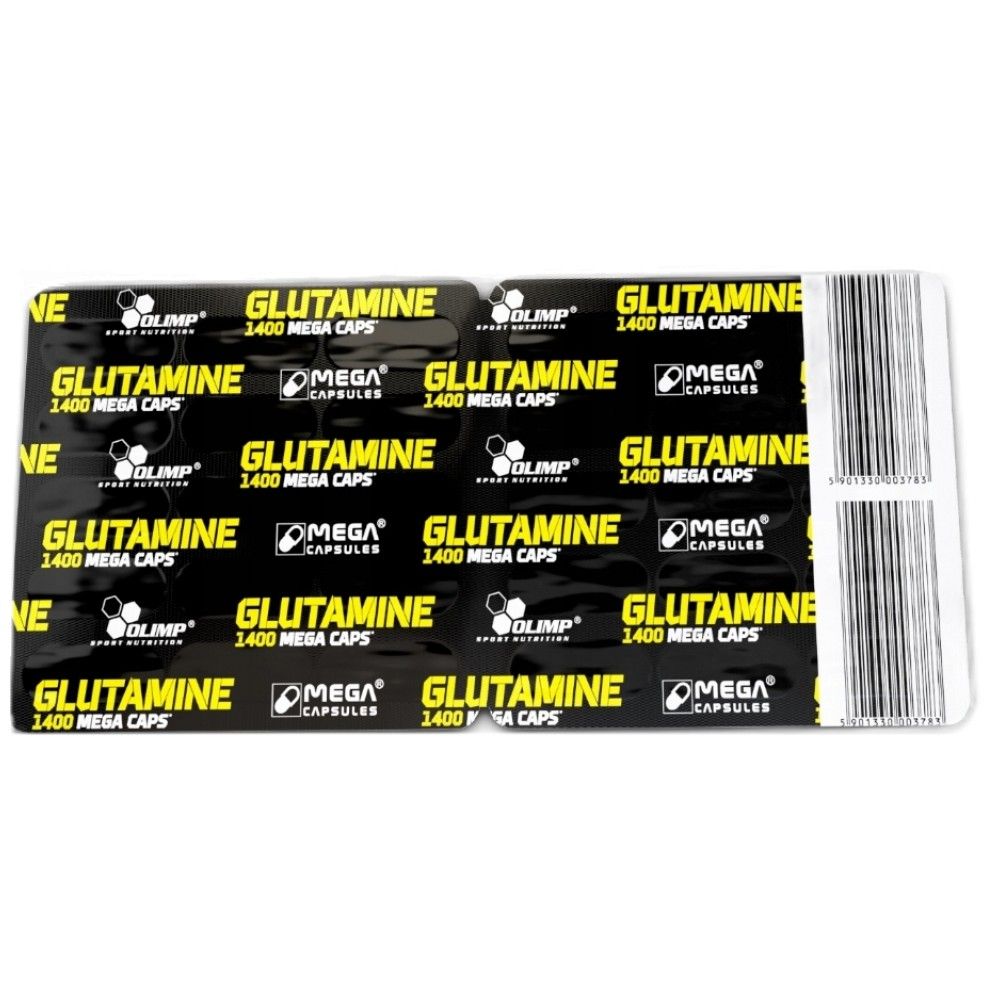 Glutamin -Mega -Kappen 1400 - 30 Kapseln