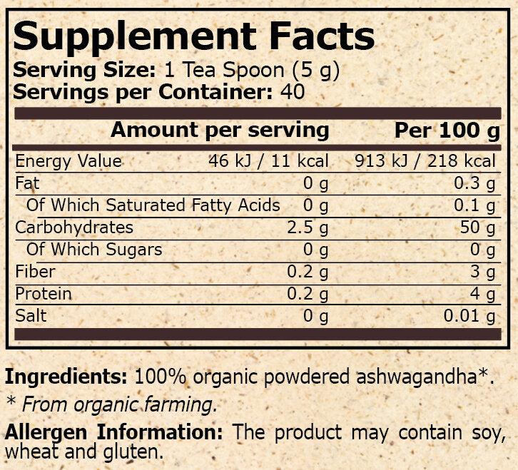 <tc>Pure Nutrition</tc> - BIO-ASHWAGANDHA - 200 g