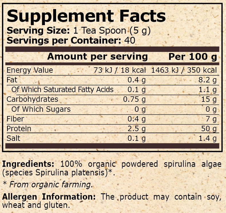 <tc>Pure Nutrition</tc> - BIO-SPIRULINA - 200 g