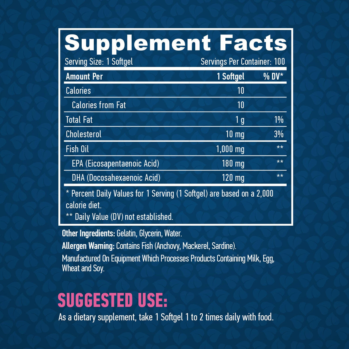 Omega 3 1000 mg./100 Kapseln