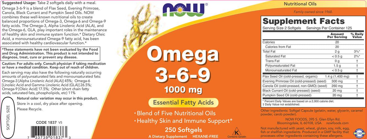 Omega 3-6-9 1000 mg – 100 Gelkapseln