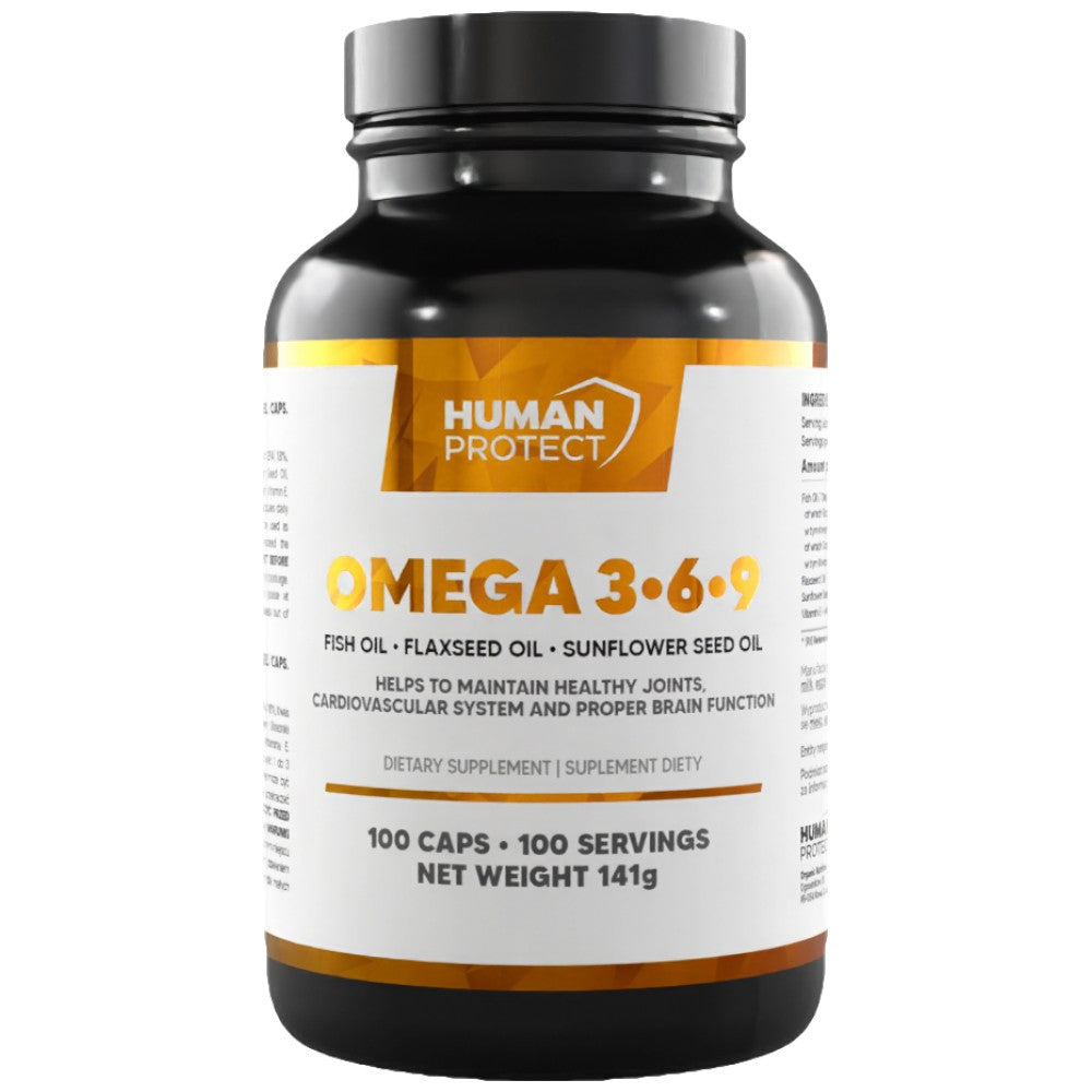 Omega 3-6-9 | mit Fischöl, Leinöl und Sonnenblumenöl – 100 Kapseln