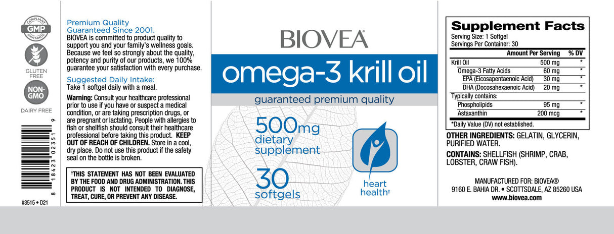 Omega-3-Krillöl 500 mg/30 Kapseln