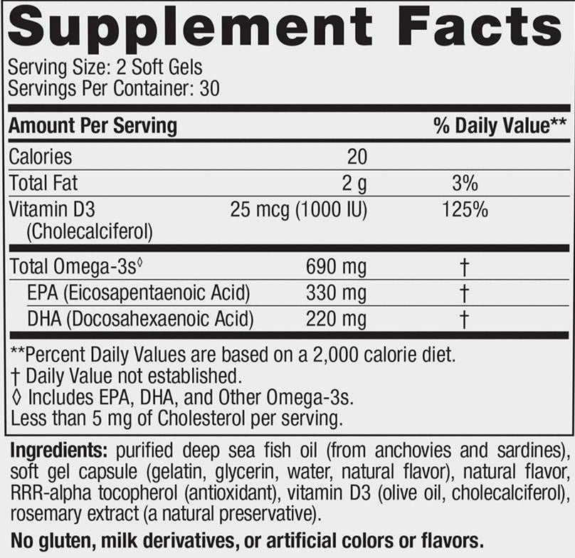 Omega-3D 690 mg – 60 Kapseln