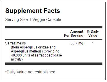 Optimale Potenz Serrazimes 40.000 Einheiten 66,7 mg 60 Kapseln