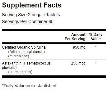Bio-Spirulina und Astaxanthin – 120 Tabletten