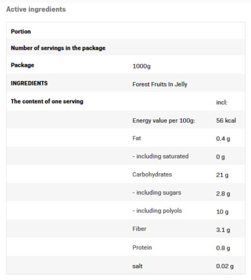 Fruse in Gelee | Waldfrüchte - 1000 Gramm