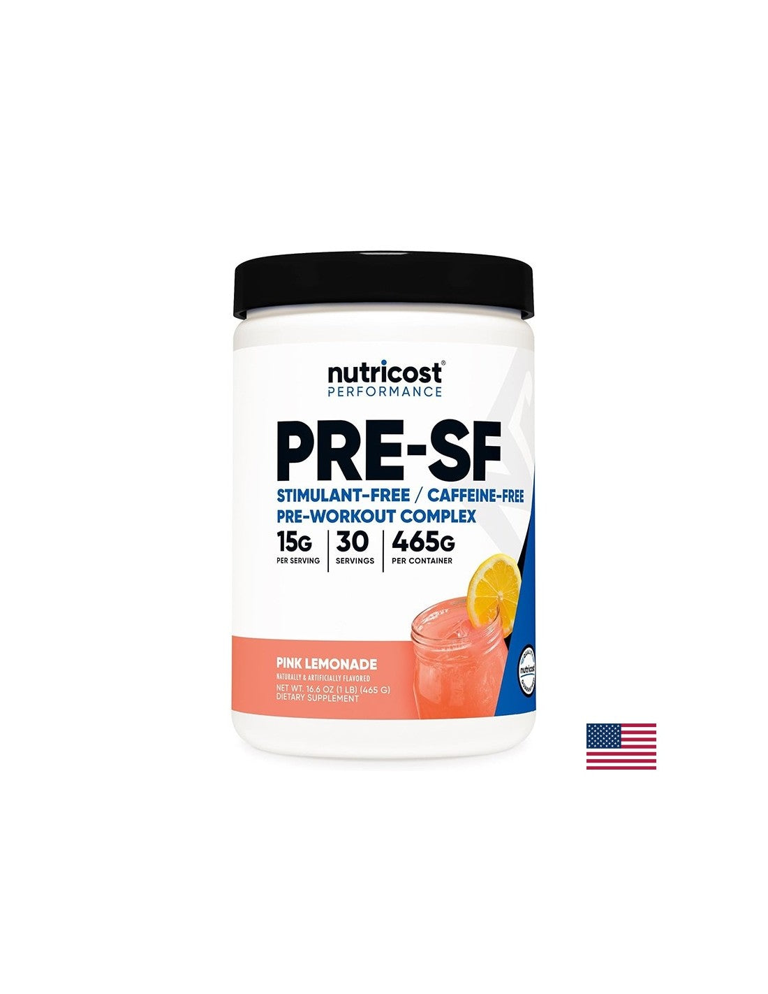 Pre-Workout-Komplex PRE-SF, 450 g Pulver, mit rosa Limonadengeschmack, 30 Dosen