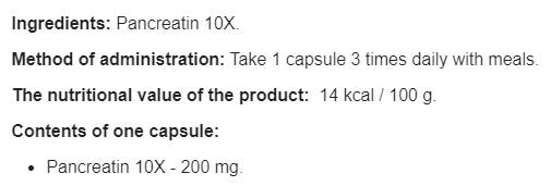 Pankreatin 10x 200 mg – 100 Kapseln