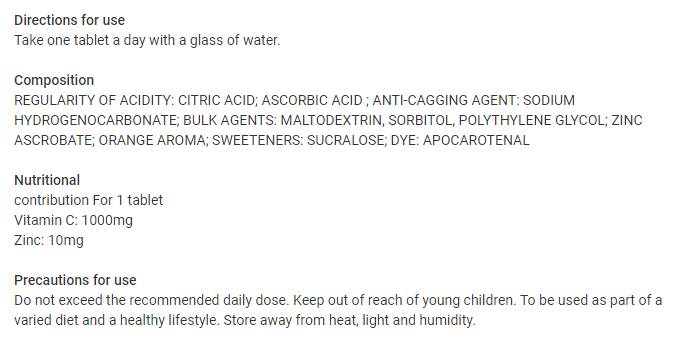 Vitamin C 1000 mg + Zinkspräeitmittel | Veganfreundlich - 20 lösliche Tabletten