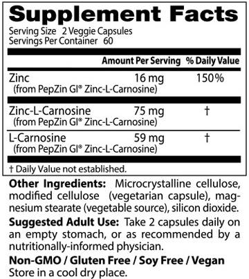 PepZinGI® | Zink-Carnosin-Komplex – 120 Kapseln