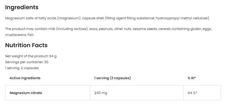 Pharma Magnesiumcitrat 60 Kapseln