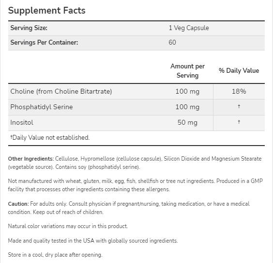 Phosphatidylserin 100 mg – 60 Kapseln