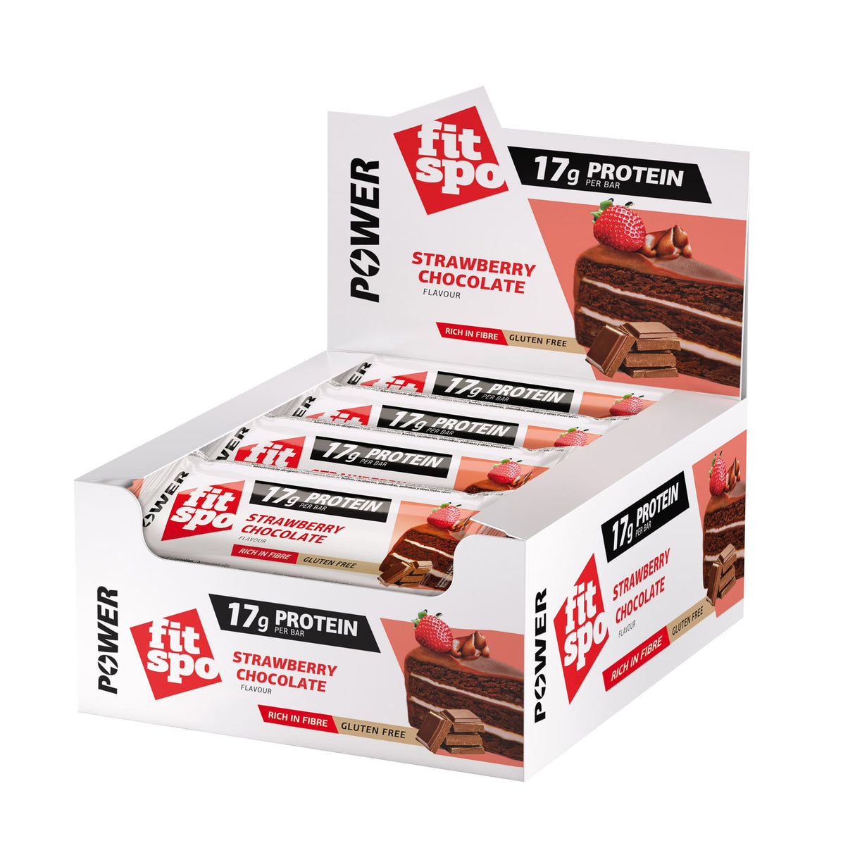 Powerriegel Erdbeere & Schokolade – 12 x 55 g