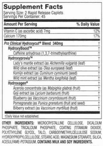 Pro Clinical HYDROXYCUT Lose Weight 50 % Bonus 90 Kapseln