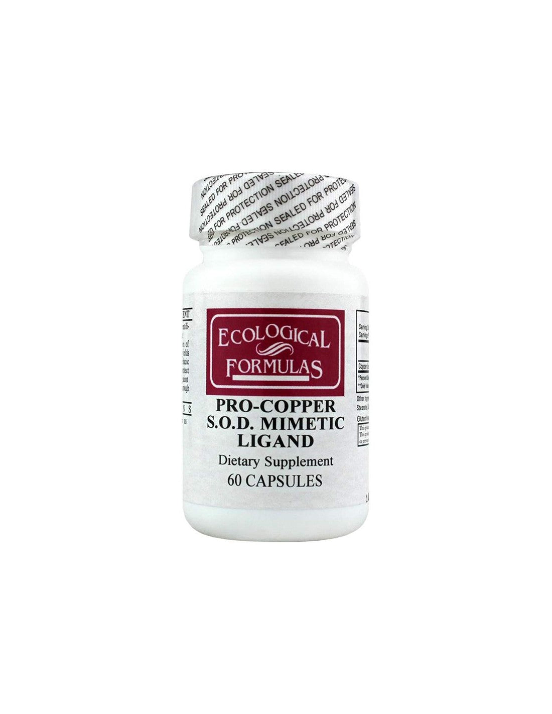 Pro-Copper SOD Mimetic Ligand, 60 Kapseln, ökologische Formeln
