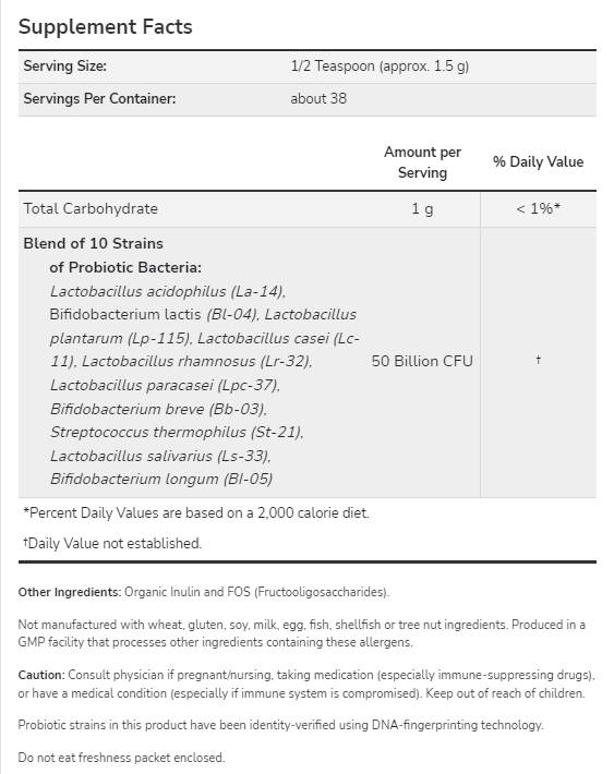 Probiotic-10™ 50 Milliarden Pulver – 57 Gramm
