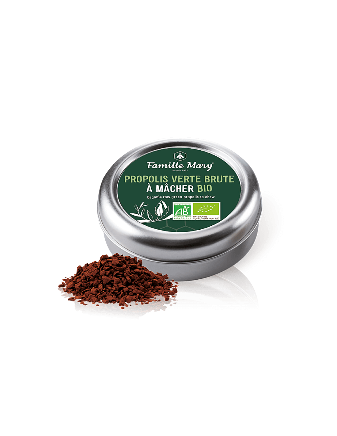 Rohes grünes Bio-Propolis zum Kauen – Propolis Verte Brute À Màcher Bio, 10 g