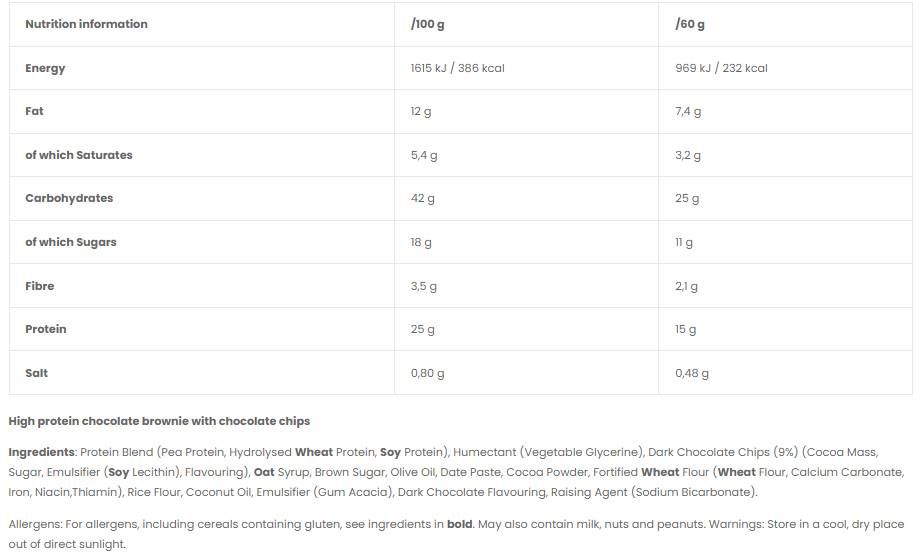 Protein-Brownie | mit 26 % Protein – 60 Gramm