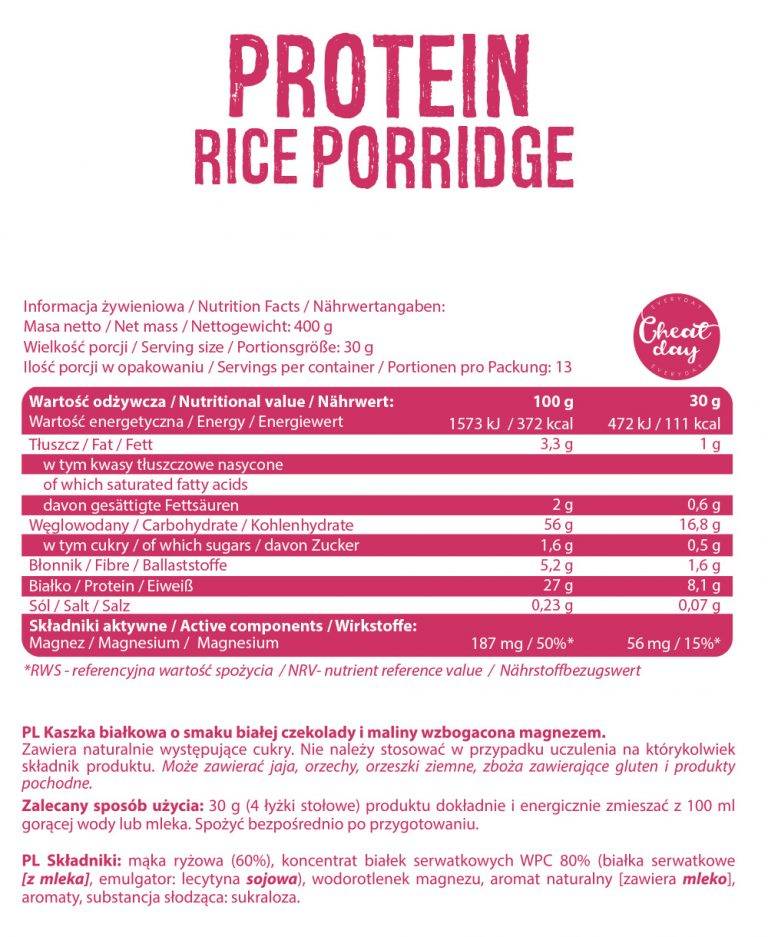 Protein-Reisbrei – 400 Gramm
