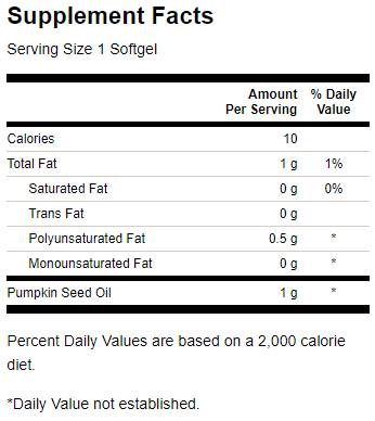 Kürbissamenöl 1000 mg - 100 Gelkapseln