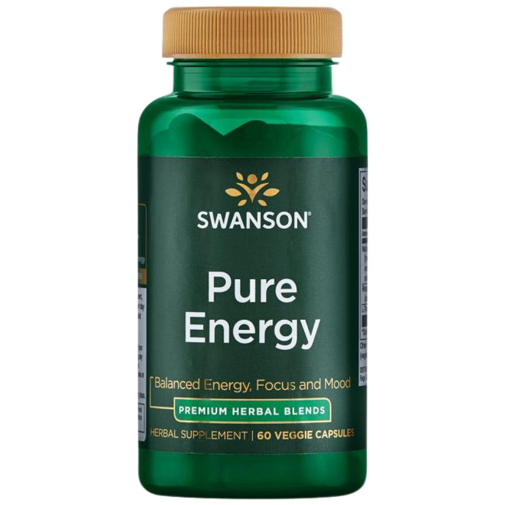 Reine Energie | Natürliches Koffein, Rhodiola und L-Theanin 60 Kapseln