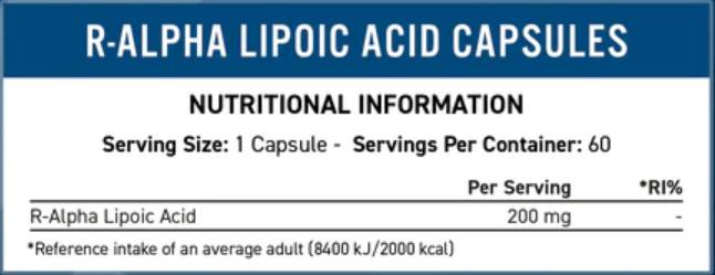 R-ALA 200 mg | R-Alpha-Liponsäure – 60 Kapseln
