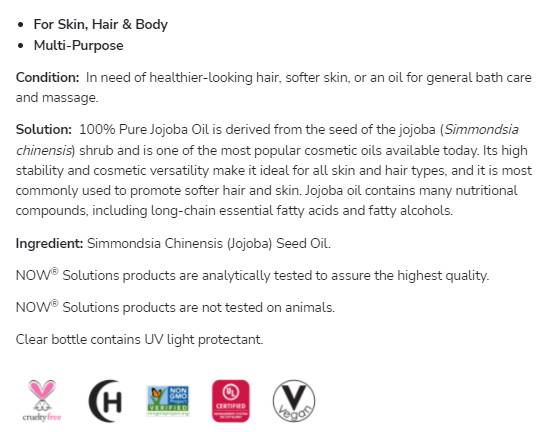 Jojoba Oil | 100% reines Feuchtigkeitsöl - 118 ml
