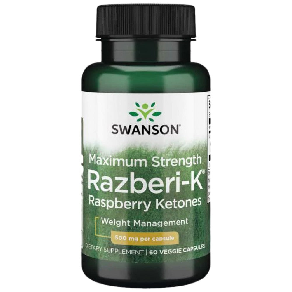Razberi-K 500 mg/Himbeerketone mit maximaler Stärke – 60 Kapseln