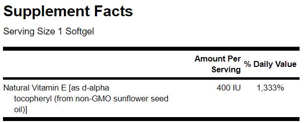 Real Food E aus gentechnikfreiem Sonnenblumenöl, 60 Gelkapseln