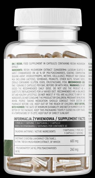 Reishi 600 mg | Vege 60 Kapseln