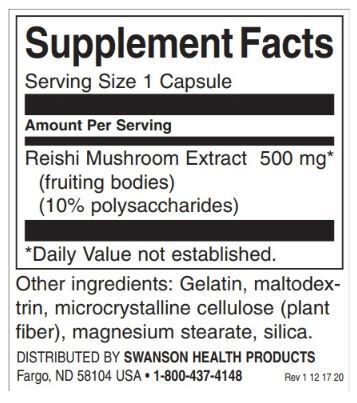 Reishi-Pilzextrakt 500 mg | Standardisiert - 90 Kapseln