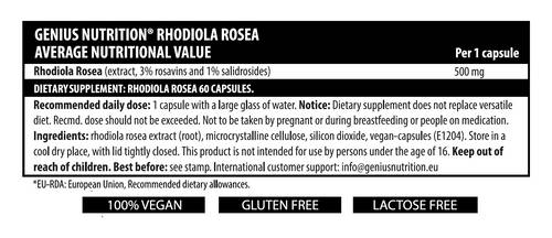 Rhodiola Rosea 500 mg – 60 Kapseln
