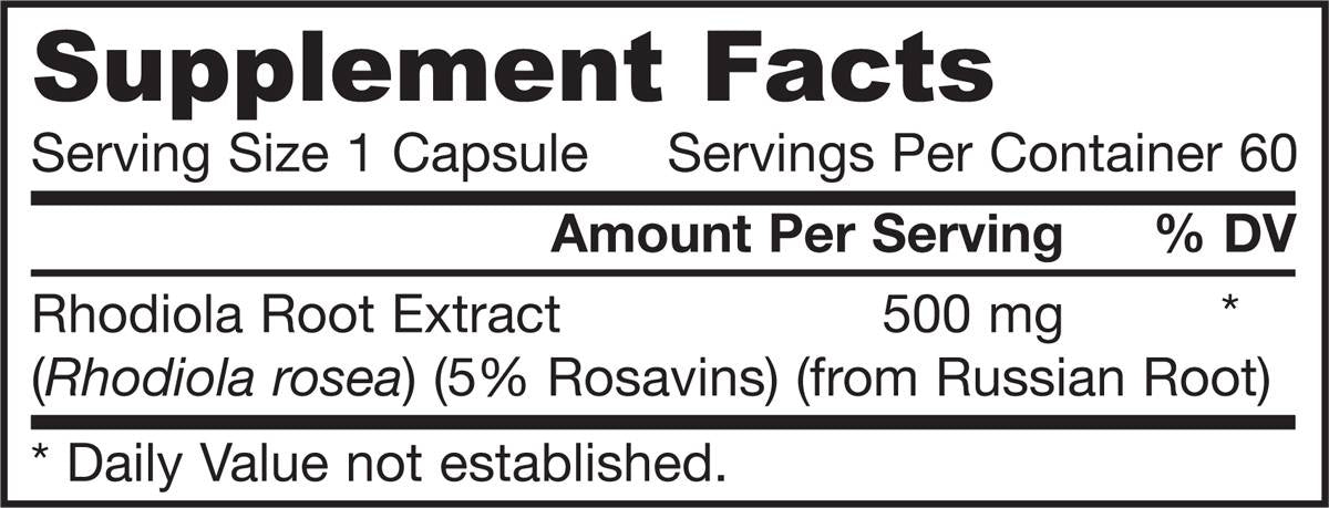 Rhodiola Rosea 500 mg 60 Kapseln