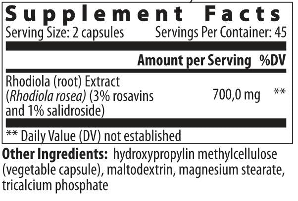 Rhodiola Rosea – 90 Kapseln
