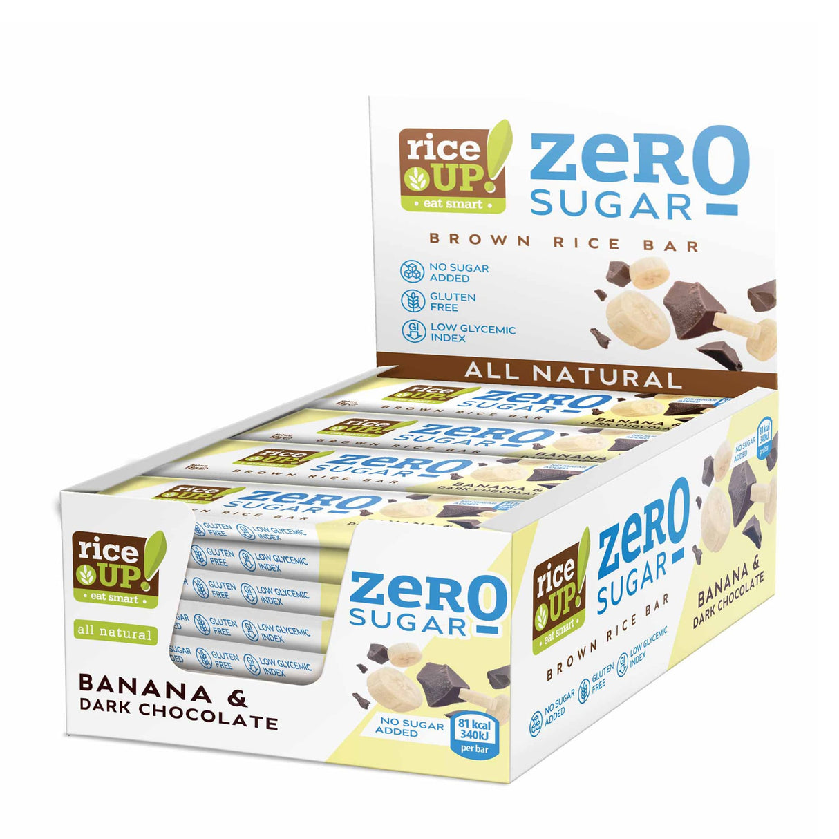 RiceUP! ZERO SUGAR - Reisriegel - 20 x 18 g