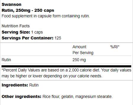 Rutin 250 mg 250 Kapseln