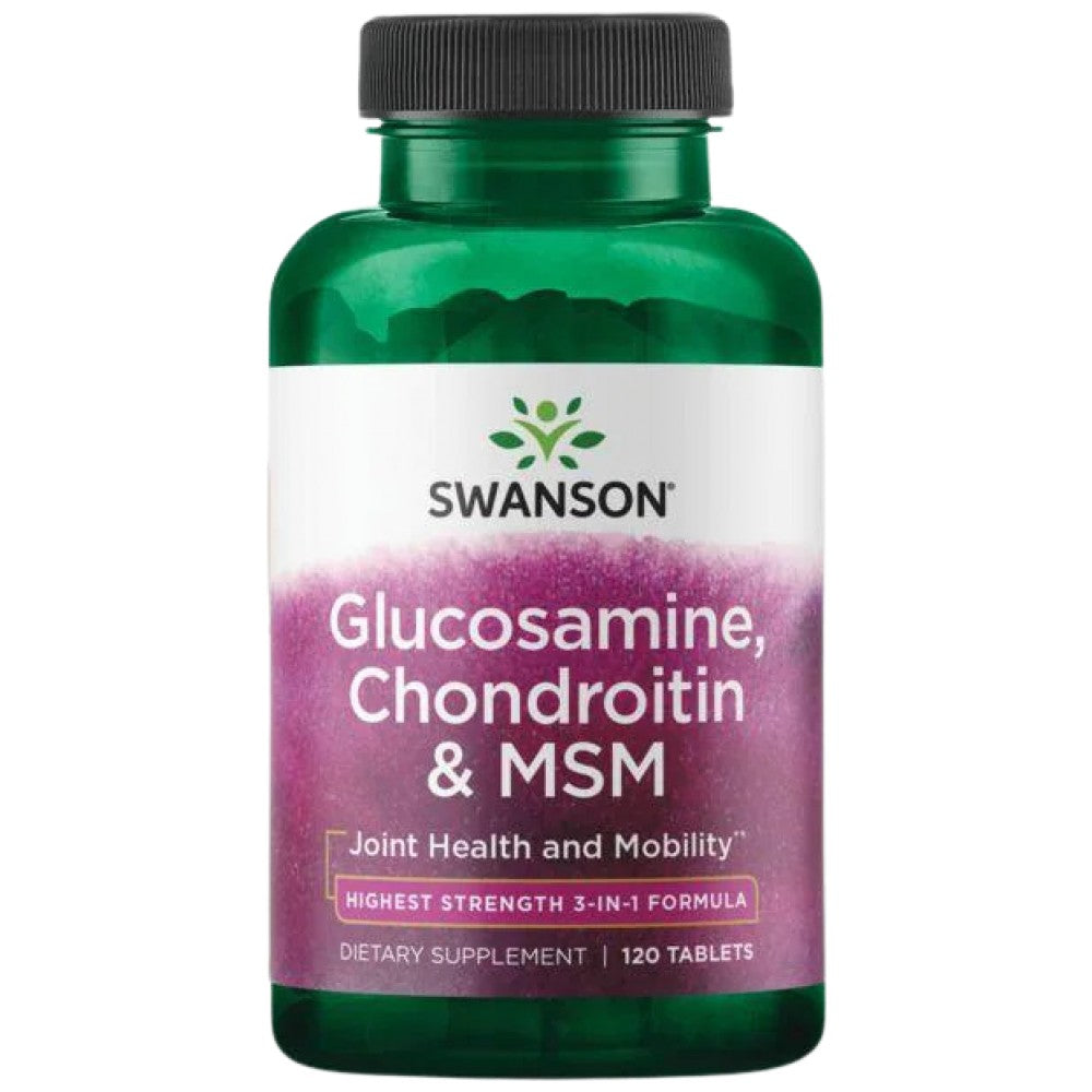Glucosamin, Chondroitin & MSM - höchste Stärke - 120 Tabletten