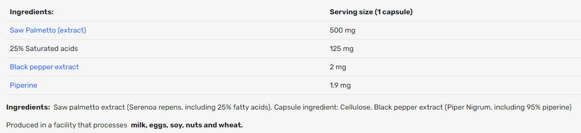 Sägepalme 500 mg | mit 25 % Saponinen – 100 Kapseln