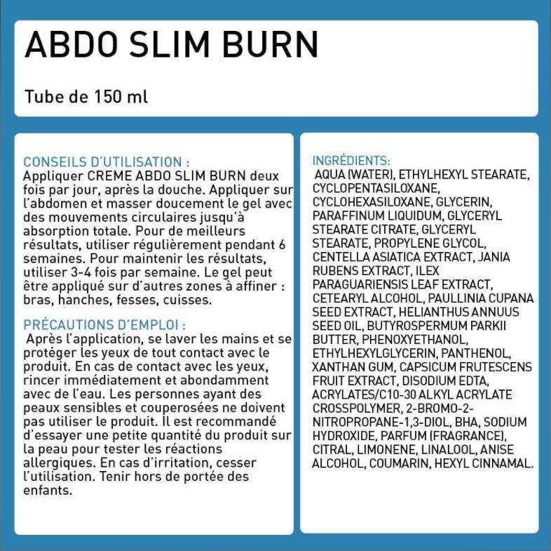Modellierender Abdo Slim Burn | Six-Pack Bauchmuskelcreme – 150 ml