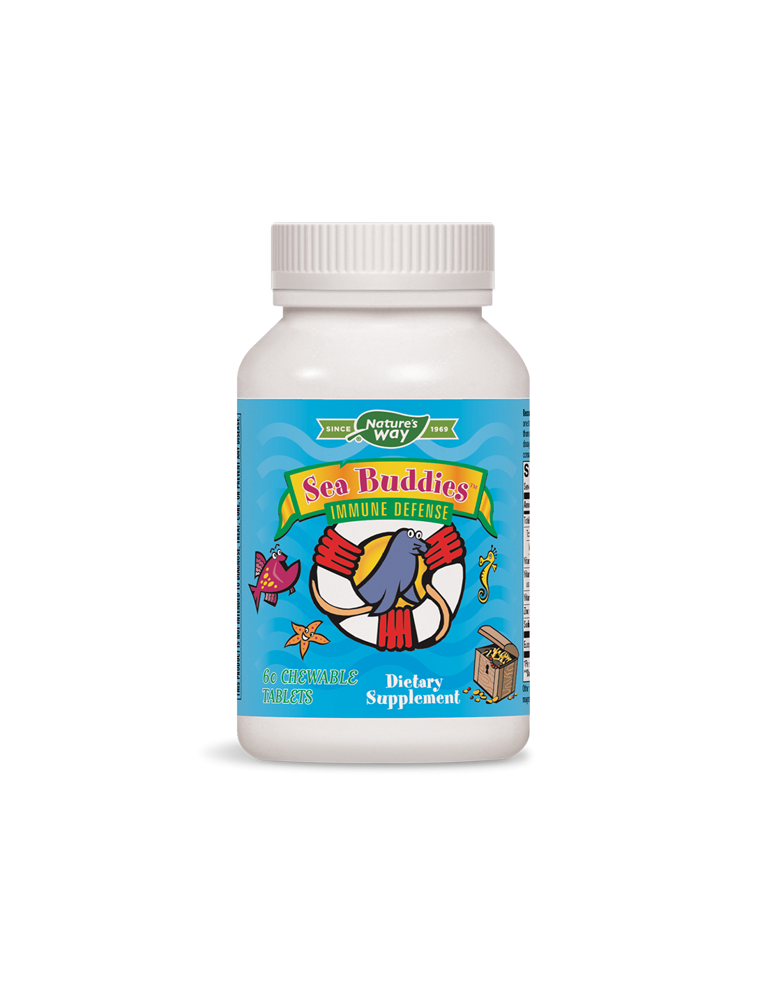 Starke Immunität von Kindern – Immunschutz Sea Buddies, 60 Kautabletten Nature's Way