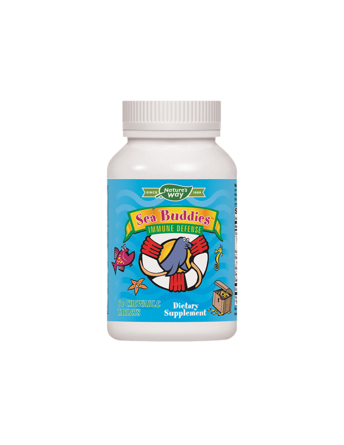 Starke Immunität von Kindern – Immunschutz Sea Buddies, 60 Kautabletten Nature's Way