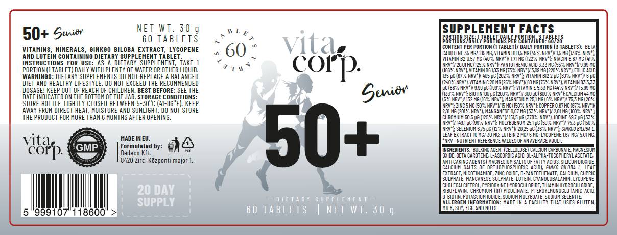 Senior 50+ MultiVitamin – 60 Tabletten