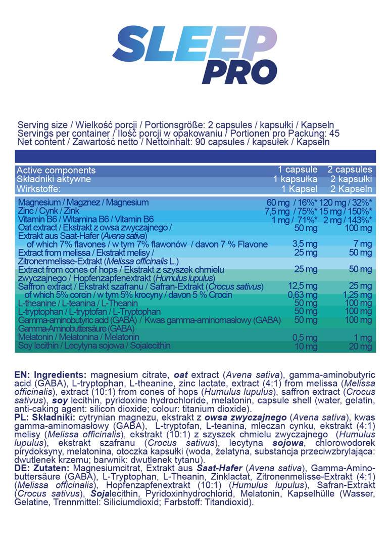 Sleep Pro – 90 Kapseln