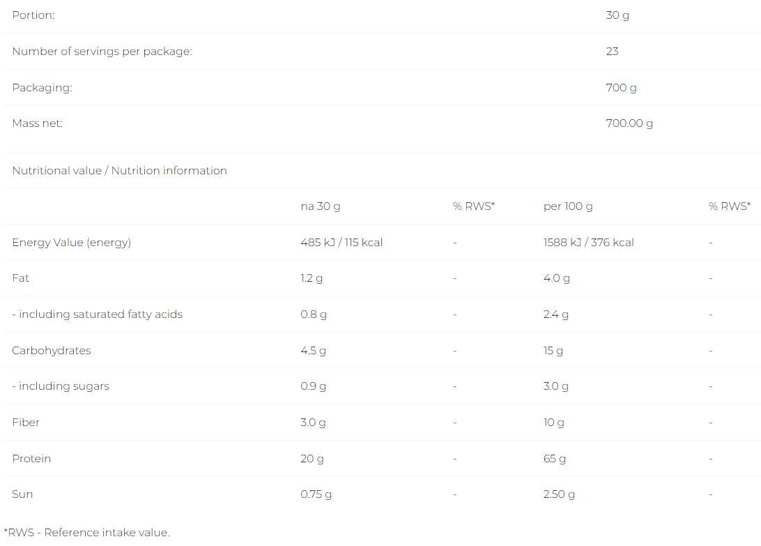 Sojaprotein – 700 Gramm