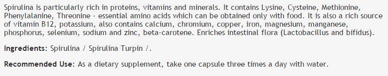 Spirulina 430 mg – 100 Kapseln