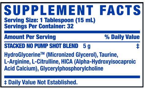 Stacked-NO Pump Shot | Reizfrei – 480 ml