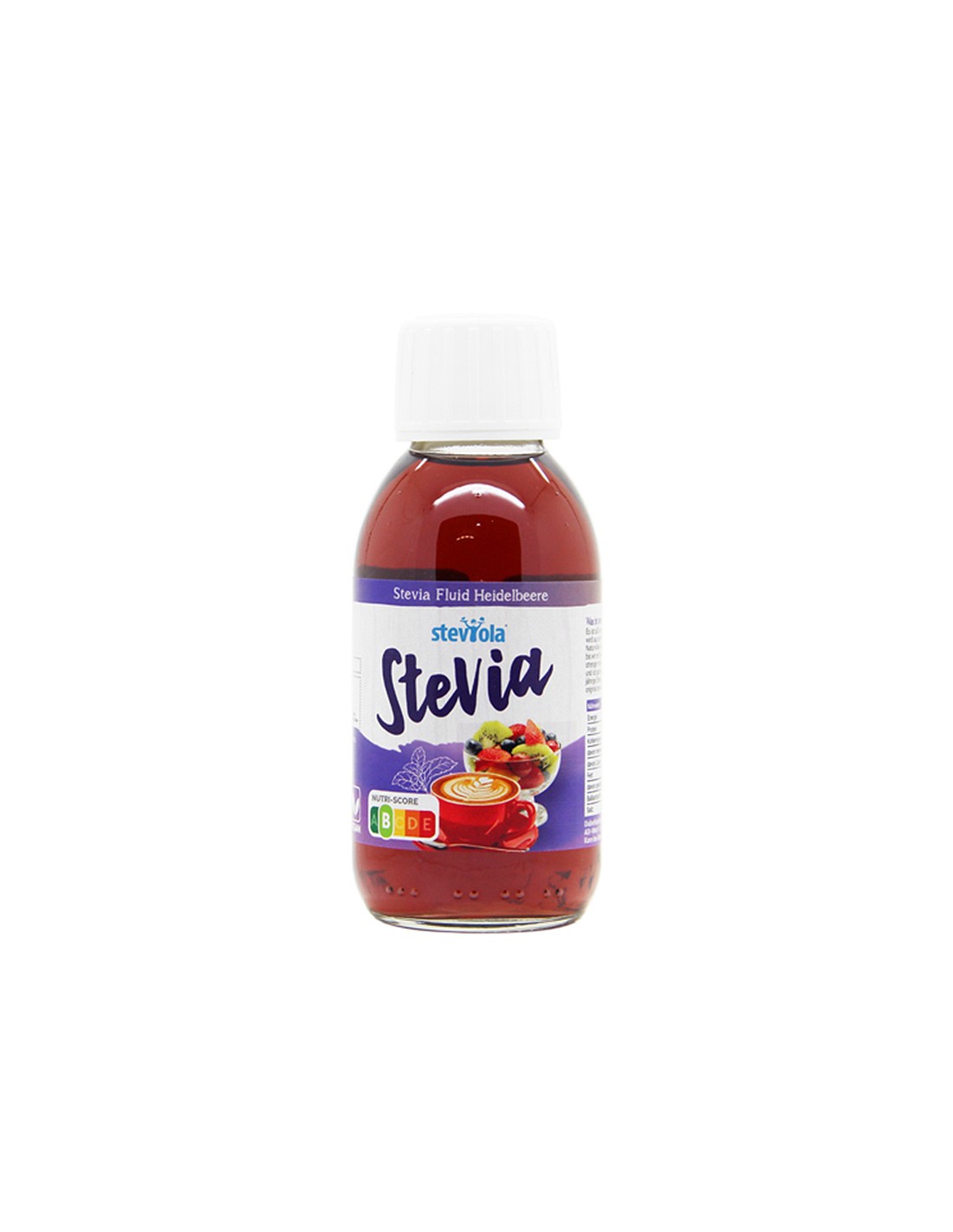 Flüssiges Stevia mit Blaubeeraroma – Steviola, 125 ml