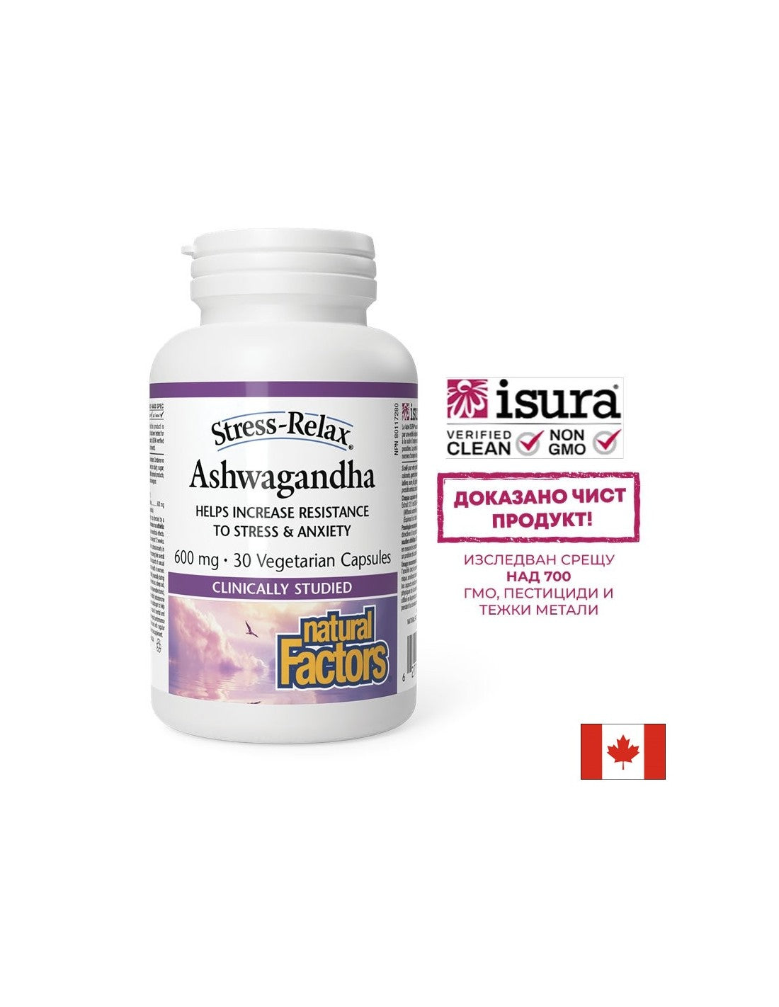 Ashwagandha Stress-Relax 600 mg | mit KSM-66 - 30 Kapseln