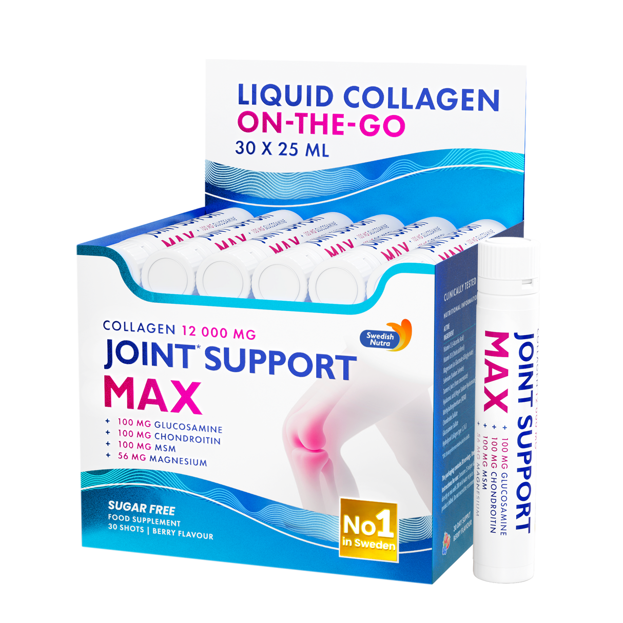 Joint Support MAX – Flüssiges Kollagen 12.000 mg (30 × 25 ml Trinkampullen)